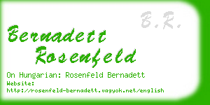 bernadett rosenfeld business card